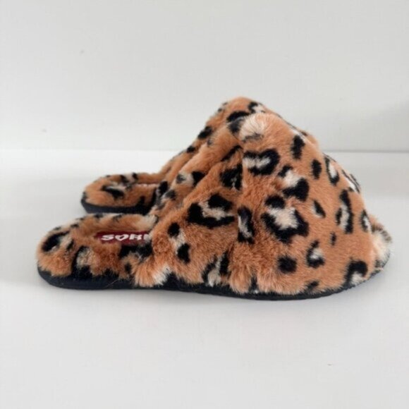 SOREL • Mail Run Leopard Faux-Fur Slippers - Picture 8 of 13
